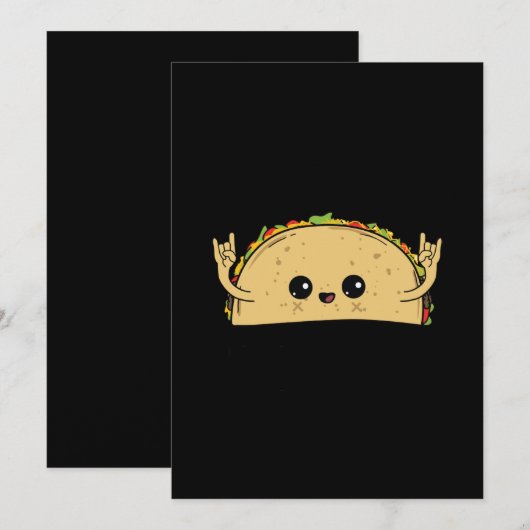 Laten we Taco Bout it Taco Pun Cute Taco Save The Date (Voorkant / Achterkant)