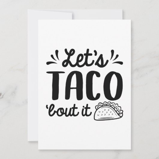 Laten we Taco "Bout it" zeggen Bedankkaart (Voorkant)