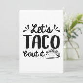 Laten we Taco "Bout it" zeggen Bedankkaart (Staand voorkant)