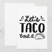Laten we Taco "Bout it" zeggen Bedankkaart (Voorkant / Achterkant)