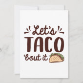 Laten we Taco "Bout it" zeggen Bedankkaart (Voorkant)