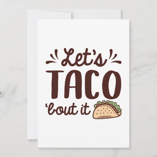 Laten we Taco "Bout it" zeggen Bedankkaart (Voorkant)