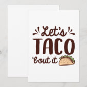 Laten we Taco "Bout it" zeggen Bedankkaart (Voorkant / Achterkant)