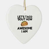 Laten we Taco 'Bout' Keramisch Ornament (Rechts)