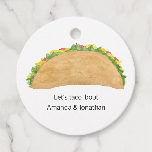 Laten we taco 'bout Liefde Bedankjes Labels (Voorkant)
