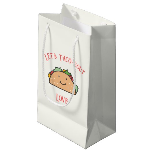 Laten we Taco-bout Love  Klein Cadeauzakje (Voorkant Gekanteld)