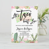 Laten we Taco ’Bout Love uitnodigen Fiesta Couples Kaart (Staand voorkant)