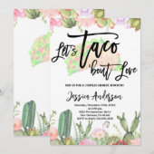 Laten we Taco ’Bout Love uitnodigen Fiesta Couples Kaart (Voorkant / Achterkant)