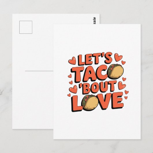 Laten we Taco Bout Love Valentijn Briefkaart (Voorkant / Achterkant)
