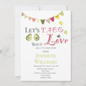 Laten we Taco Bout Love Vrijgezellenfeest Mexican  Kaart (Voorkant)