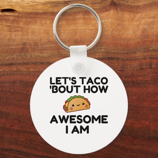Laten we Taco 'Bout' Sleutelhanger (Voorkant)