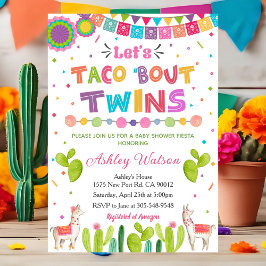 Laten we Taco 'Bout Tweeling Baby Shower Uitnodigi Kaart