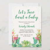 Laten we Taco Fiesta Thema Baby shower Uitnodiging (Voorkant)