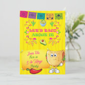 Laten we Taco over de uitnodiging van het feest (Staand voorkant)