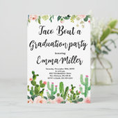 Laten we Taco 'Over een Afstuderen Fiesta Party Kaart (Staand voorkant)