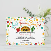 Laten we Taco over een Baby shower Fiesta Party Kaart (Staand voorkant)