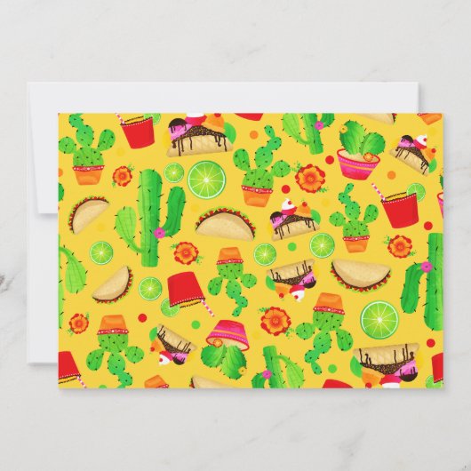 Laten we Taco over een Baby shower Fiesta Party Kaart (Achterkant)