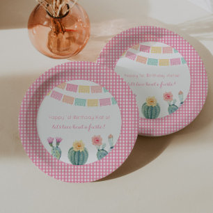 Laten we taco over een Fiesta Cactus Papel Picado Papieren Bordje