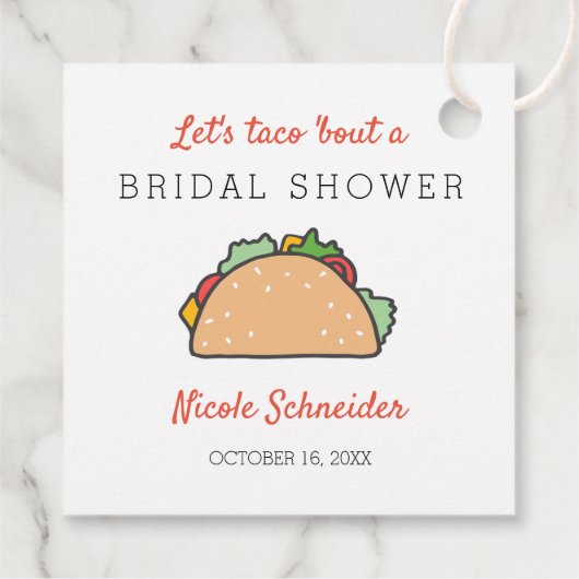 Laten we Taco over een Vrijgezellenfeest Mexicaans Bedankjes Labels (Achterkant)