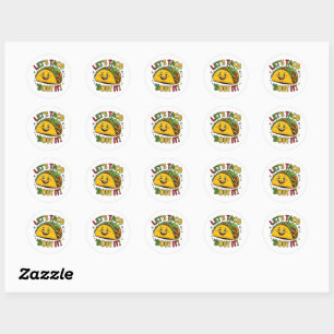 Laten we taco 'over het! Grappige Taco Sticker - S