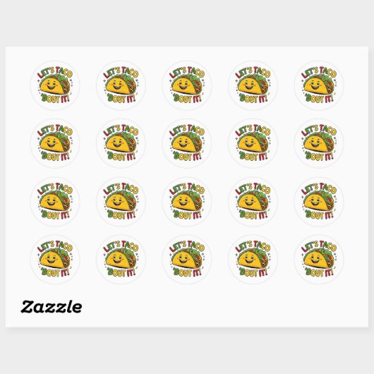 Laten we taco 'over het! Grappige Taco Sticker - S (Vel)