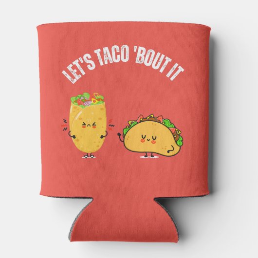 Laten we Taco 'Over het - Mexicaanse Pun Blikjeskoeler (Achterkant)