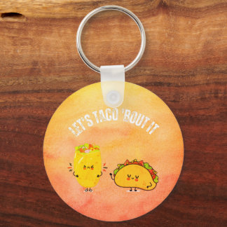 Laten we Taco 'Over het - Mexicaanse Pun Sleutelhanger