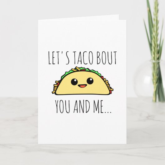 Laten we Taco over jou en mij vertellen Feestdagen Kaart (Voorkant)