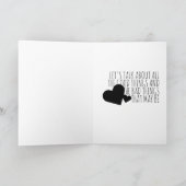 Laten we Taco over jou en mij vertellen Feestdagen Kaart (Binnen)