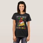 Laten we Taco Over Kerstmis Grappig Santa Hat Taco T-shirt (Voorkant volledig)