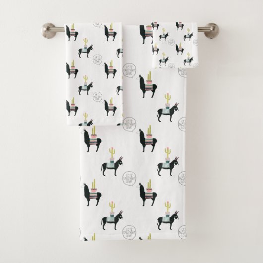 Laten we Taco Over Liefde Bad Handdoek (Insitu)