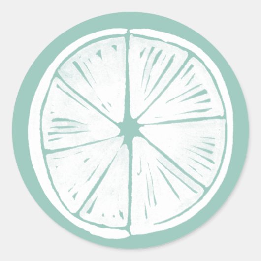 Laten we Taco Over Liefde | BLAUWGROEN LIMOEN Ronde Sticker (Voorkant)