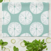 Laten we Taco Over Liefde | BLAUWGROEN LIMOEN Theedoek (Gevouwen)