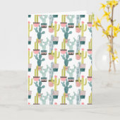 Laten we Taco over liefde| Cactus-patroon Kaart (Gele Bloem)