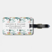 Laten we Taco Over Liefde | Cactus Pattern Bagagelabel (Achterkant horizontaal)