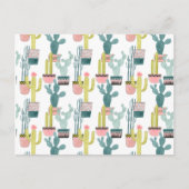 Laten we Taco Over Liefde | Cactus Pattern Briefkaart (Voorkant)