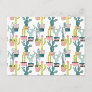 Laten we Taco Over Liefde   Cactus Pattern Briefkaart