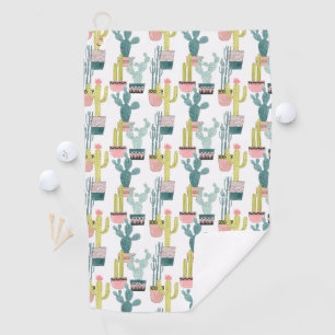 Laten we Taco Over Liefde   Cactus Pattern Golfhanddoek