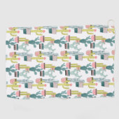 Laten we Taco Over Liefde | Cactus Pattern Golfhanddoek (Horizontaal)