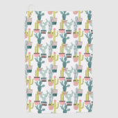 Laten we Taco Over Liefde | Cactus Pattern Golfhanddoek (Voorkant)