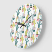 Laten we Taco Over Liefde | Cactus Pattern Grote Klok (Hoek)