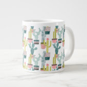 Laten we Taco Over Liefde | Cactus Pattern Grote Koffiekop (Voorkant rechts)