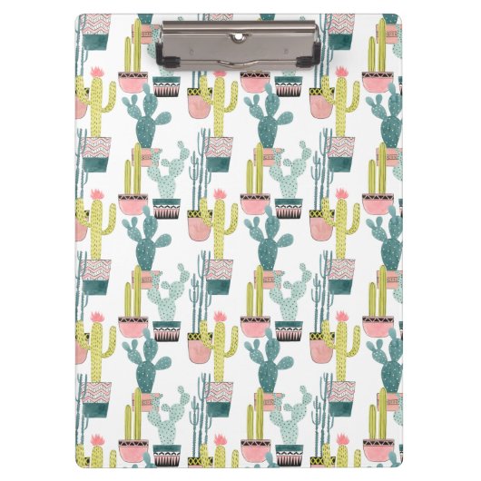 Laten we Taco Over Liefde | Cactus Pattern Klembord (Voorkant)