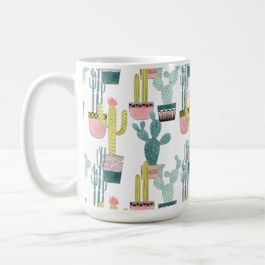 Laten we Taco Over Liefde | Cactus Pattern Koffiemok (Links)
