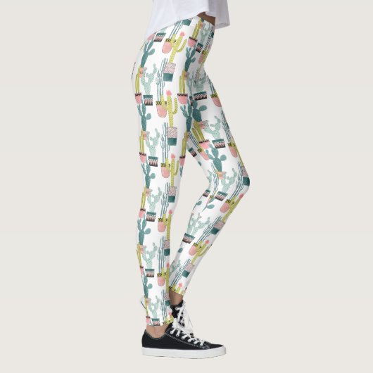 Laten we Taco Over Liefde | Cactus Pattern Leggings (Rechts)