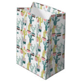 Laten we Taco Over Liefde | Cactus Pattern Medium Cadeauzakje (Achterkant Gekanteld)