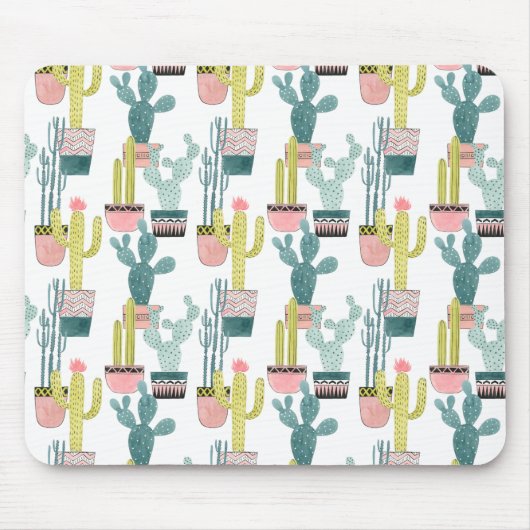 Laten we Taco Over Liefde | Cactus Pattern Muismat (Voorkant)