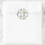 Laten we Taco Over Liefde | Cactus Pattern Ronde Sticker (Tas)