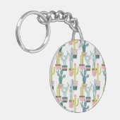 Laten we Taco Over Liefde | Cactus Pattern Sleutelhanger (Voorkant Links)