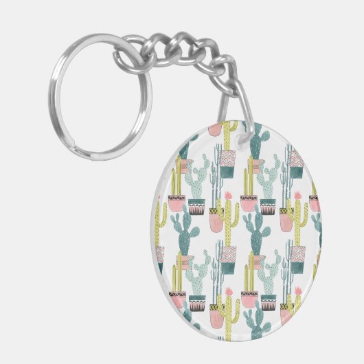 Laten we Taco Over Liefde | Cactus Pattern Sleutelhanger (Voorkant Links)